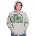 thumbnail image 4 of Made In Ireland St Patricks Day Pride Zip Up Hoodie Men's Women's Brisco Brands S, 4 of 6