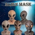thumbnail image 2 of Halloween Mask Alien Mask, Halloween Creepy Face Mask, Latex Mask Costume Cosplay Party Props, 2 of 4