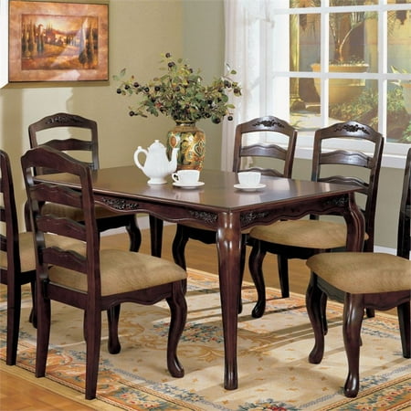 Furniture Of America Pienne Carved Dining Table In Dark Walnut America Pienne Carved Dining Table