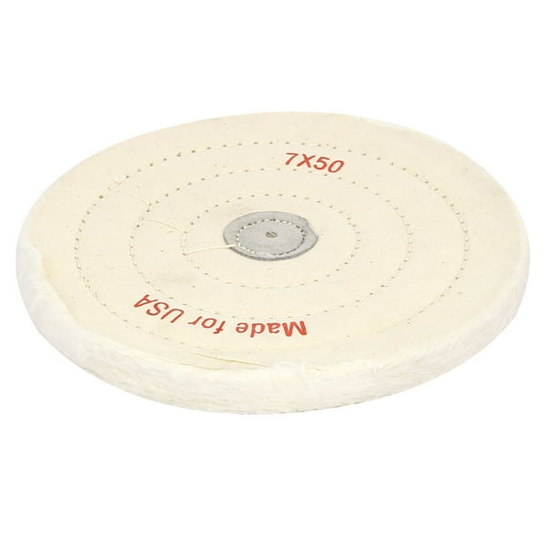 7" 50 Plies 4mm Diamètre trou rond polissage polissage roue tissu blanc