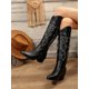 thumbnail image 3 of Western Style Embroidered Retro Knight Boots Trendy Outdoor Spring/autumn Footwear, 3 of 5