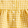 thumbnail image 5 of vigerkar Toddler Baby Girl Clothes Ribbed Knit Sleeveless Tank Top & Bow Plaid Pants 2 Piece Spring Summer Outfit Set 6M-5T (Yellow, 12-18 Months), 5 of 6