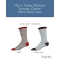 thumbnail image 2 of MeMoi Men's Tipped Ribbed Textured Cotton Blend Boot Sock - Mens - Male, 10-13, Legion Blue, 2 of 7