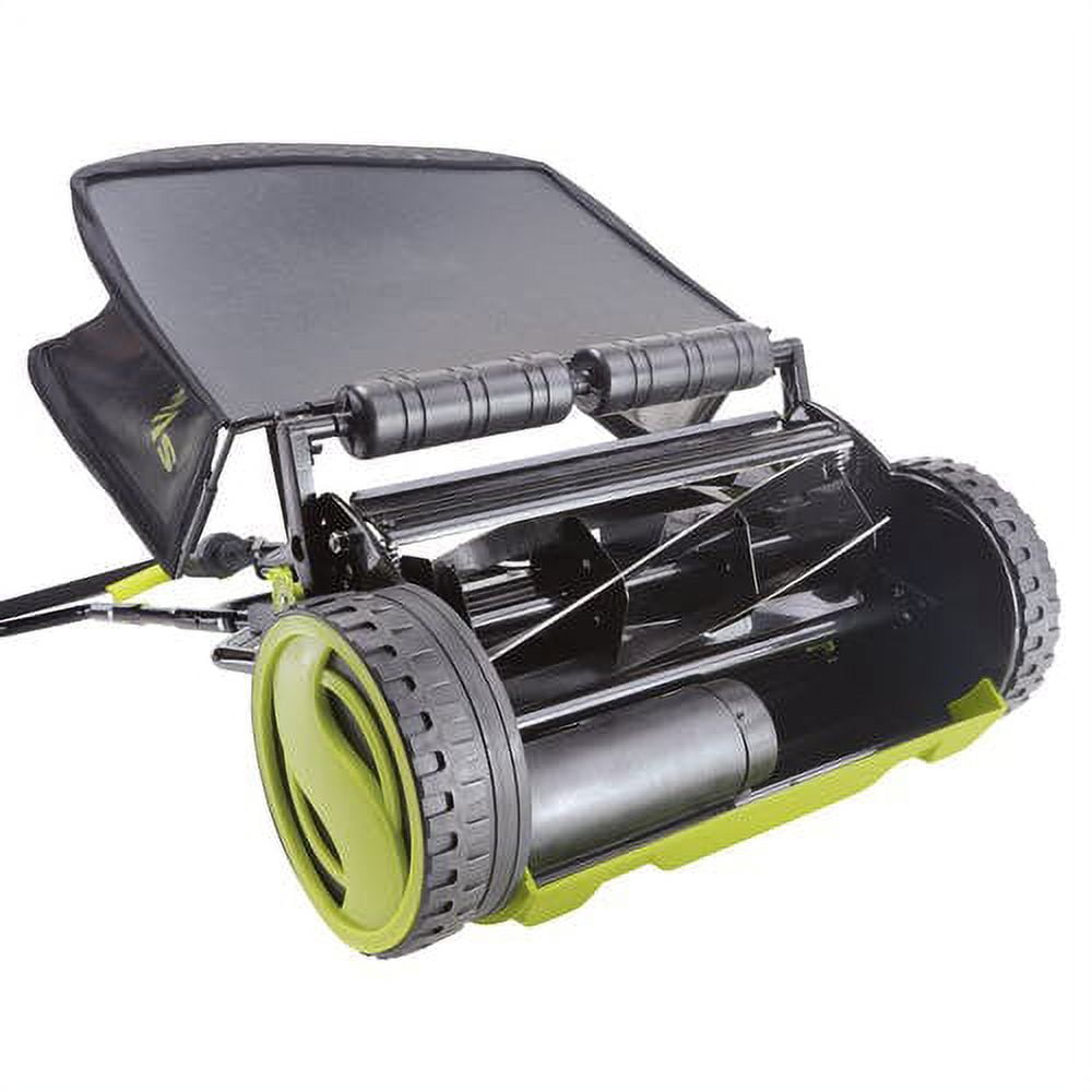 Sun Joe 24V Cordless 15-inch Push Reel Mower W/ Collection Bag