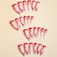 thumbnail image 7 of Fofosbeauty 24pcs Press on False Nails Tips, Stiletto Fake Acrylic Nails, French Blood White, 7 of 7