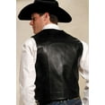 thumbnail image 3 of Roper Western Vest Mens Leather Vest Button Black 02-075-0510-0503 BL, 3 of 3