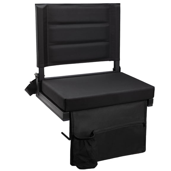 Maeytau Stadium Seats for Bleachers with Back Support, Portable Bleacher Seats with Thick Padded Cushion and Shoulder Strap, Wide Stadium Seat Chair Includes Hooks, Cup Holder and Side Pocket