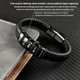 thumbnail image 2 of Hip-Hop Braided Leather Charm Bracelet for Men and Boys With Stainless Steel Clasp, 2 of 32