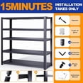 thumbnail image 5 of Garage Shelving Unit, Heavy Duty Storage Shelves, Adjustable Metal Rack, Industrial Shelving, 5 of 6