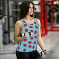 thumbnail image 6 of Bixox Women's Strawberries Printed Sleeveless Fitness Workout Running Quick-Dry Tank Top, 6 of 7
