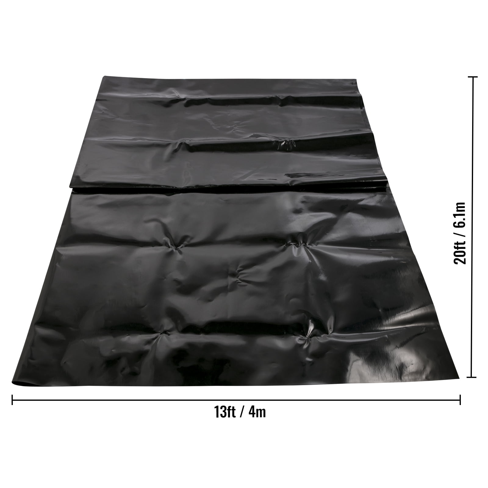 VEVOR Pond Liner 13x20ft 20Mil HDPE Fish Liner Lake Retention for Fountain Pond