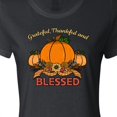 thumbnail image 4 of Inktastic Thankful Grateful and Blessed Pumpkins and Sunflower Women's T-Shirt, 4 of 5