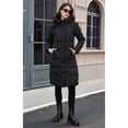 thumbnail image 6 of Women'S Slim Long Hooded Parka Jacket Thick Warm Winter Coat Outerwear Black S, 6 of 10