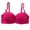 Red, variant on Half Cup Plus Size Lingerie Bra with Sexy Lace Ribbon Steel Ring Support Stylish Lift No Sagging Comfortable Fit