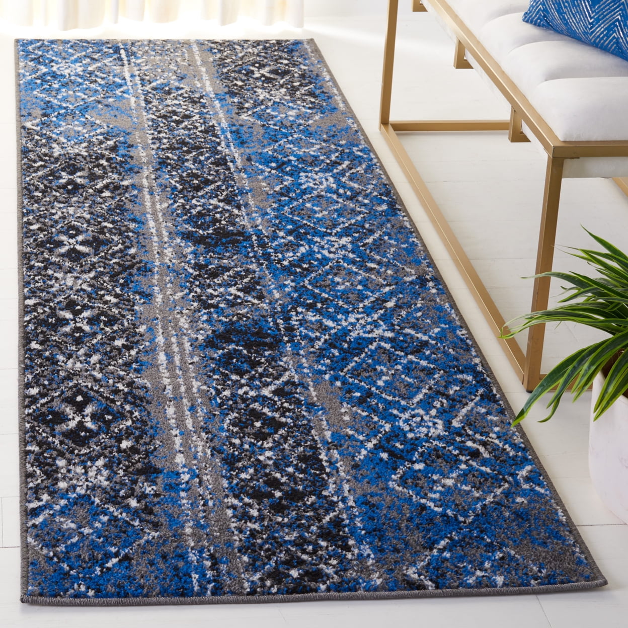 SAFAVIEH Adirondack Montague Geometric Area Rug, Silver/Multi, 3' x 5'