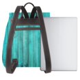 thumbnail image 3 of Disketp Turquoise Wooden2 Mochila de Cuero para Mujer, Bolso de Espalda Antirrobo con Estilo para Viaje, Trabajo y Uso Diario, 3 of 4