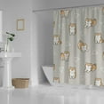 thumbnail image 3 of Coolnut Shower Curtain Set with Hooks Shiba Inu Dog Triangle Polyester Waterproof Bath Curtain for Bathroom Bathtubs Decor 60 x 72 Inches, 3 of 6