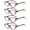 4 Pairs of Red, variant on 4 Pairs of Women Classic Cat Eye Reading Glasses HD Spring Hinge Presbyopia Glasses Ladies Plastic Readers +3.00 with Pouch