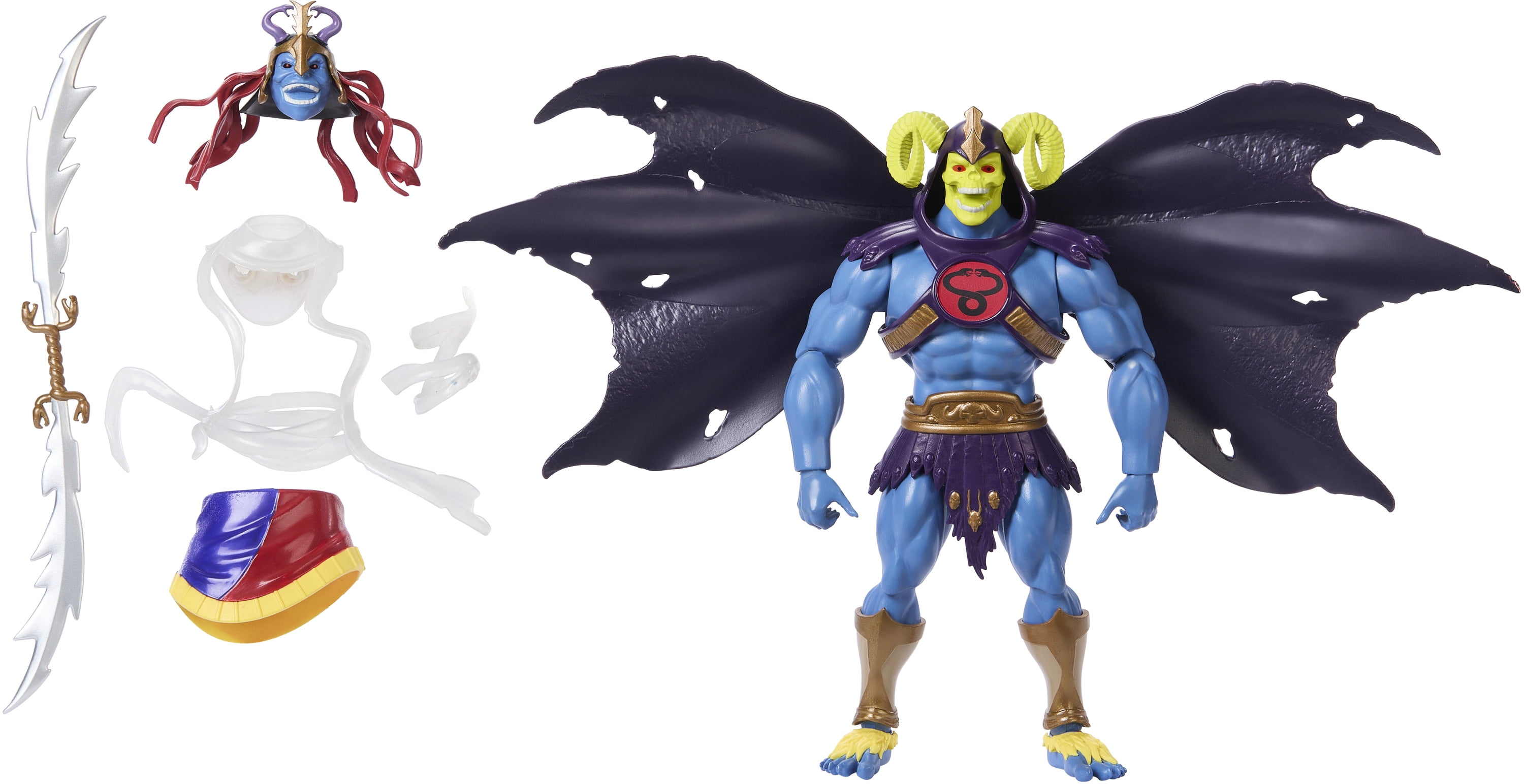 Masters of Universe Origins X ThunderCats Skell-Ra Action Figure Toy 80s Swappable Skeletor Mumm-Ra