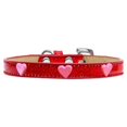 thumbnail image 1 of Pink Glitter Heart Widget Dog Collar Red Ice Cream Size 12, 1 of 1