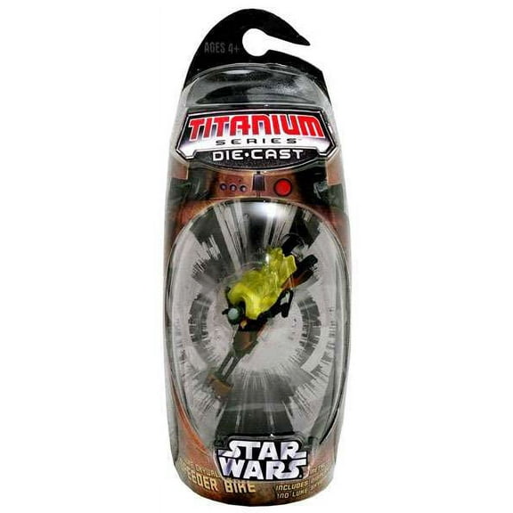 Star Wars Titanium Series 2006 Speeder Bike with Luke Skywalker Diecast Vehicle
