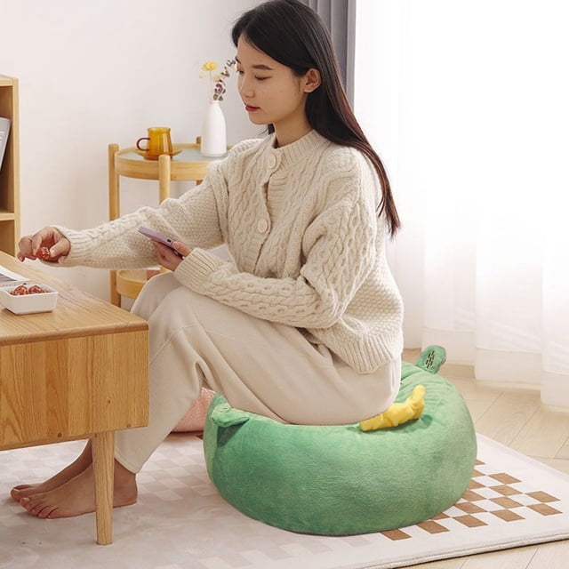 Floor Meditation Pillow with Center Hole Thick Cushion for Yoga Sofa Office Seating 1-Piece