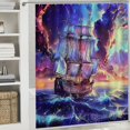 thumbnail image 6 of Orinice Fantasy Ship Bathroom Decor Set with Hooks, Colorful Luxurious Graphic Print Polyester Fabric Shower Curtain, Chic Modern Design 36x72, 6 of 7