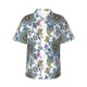 thumbnail image 1 of Balery Flowers and Butterflies Camisas hawaianas de manga corta para hombre, camisas playeras de corte holgado, camisas de vacaciones con botones,3X-Large, 1 of 7