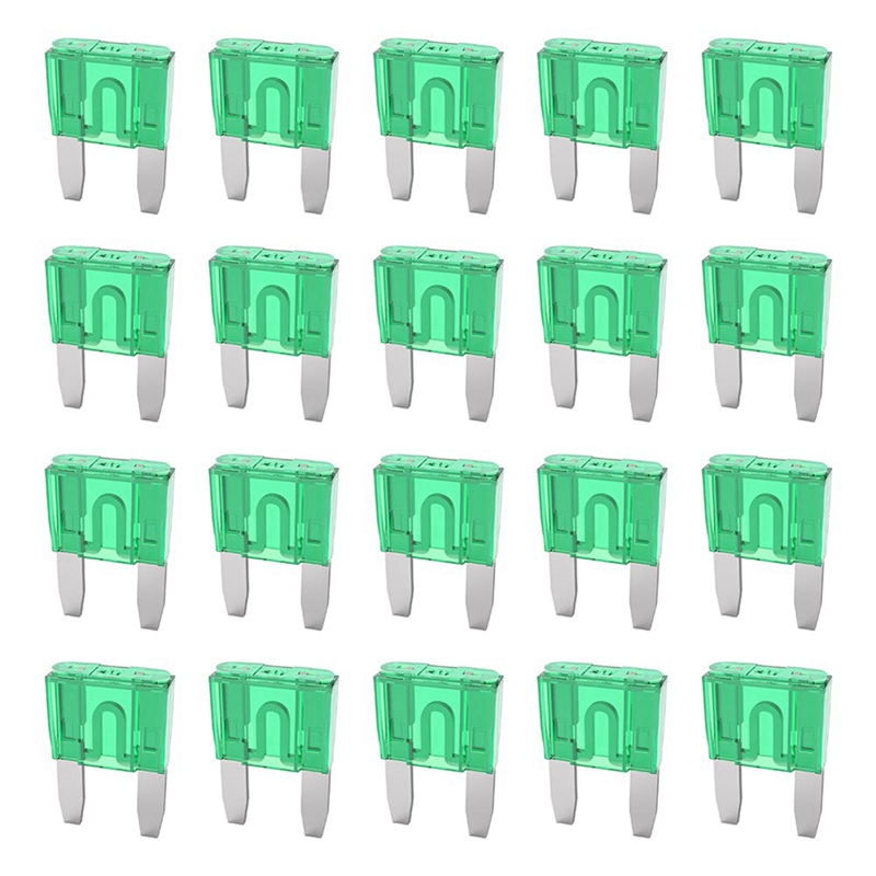 Chamat 20 Pcs Mini Car Fuses, ATM Blade Style Automotive Replacement