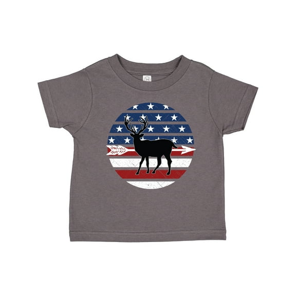 Inktastic Deer Bow Hunting USA Flag Boys or Girls Toddler T-Shirt