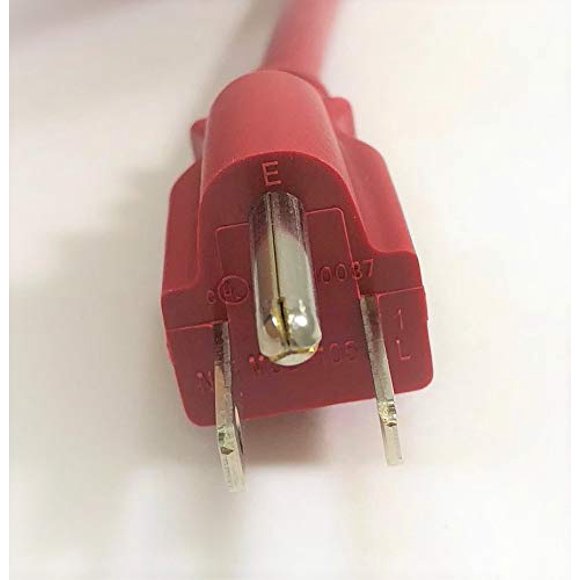 Micro Connectors UL Approved 6ft 18AWG 10 Amp Power Cord (NEMA 5-15P/ C13) - Red (M05-113ULR)