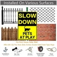 thumbnail image 4 of Slow Down Pets At Play Metal Sign, 12 x 16 Inches Traffic Sign, Black and Yellow Safety Sign, Easy Mounting Outdoor Use, 4 of 6