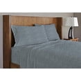 thumbnail image 2 of Royale Linens Soft Tees Cotton Modal Jersey Knit Sheet Set, Twin, Chambray Blue, 2 of 4