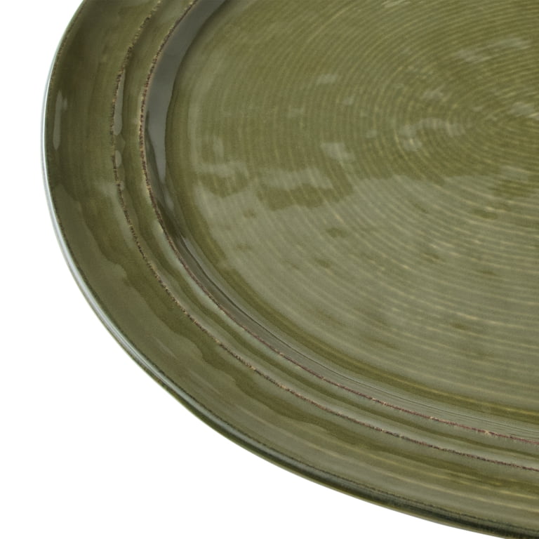Better Homes & Gardens Artisan Green Stoneware Serving Platter photo 5