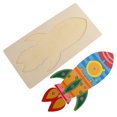 thumbnail image 3 of EeaseCA Rockets Shape Puzzle Wooden Jigsaw Puzzle Rockets Puzzle Kids Plaything, 3 of 7