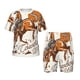 thumbnail image 1 of Balery Cowboy Riding Horse Conjunto de Pijama Infantil de Manga Corta con Estampado – Ropa de Dormir de Algodón Suave-X-Large, 1 of 6