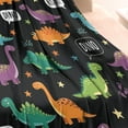 thumbnail image 3 of Black Dinosaurs Speech Bubbles Pattern Blanket,Comfortable Soft Lamb Wool Throw Blanket,All Season,Warm Lightweight Blankets for Sofa Bed Couch Living Room Chair,30"x40", 3 of 4