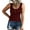 Wine, variant on USSUMA Womens Tank Tops Womens Summer Tops Women Casual Tanks Sleeveless Buttons Solid Pullover Blouse Tops Online Shopping Womens Tops Solidcolor