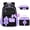 Black and purple, variant on AoDai Belted girl's schoolbag set - Large capacity student backpack with pen holder and handbag for storage