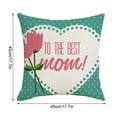 thumbnail image 3 of Harpi Decorative Throw Pillow Covers Clearance Mothers Day Pillow Covers 18x18,Linen Pink Rose Flower Floral Cushion Covers Pillow Case Gift for Mother Mom Birthday Home Outdoor Sofa Decoration, 3 of 3