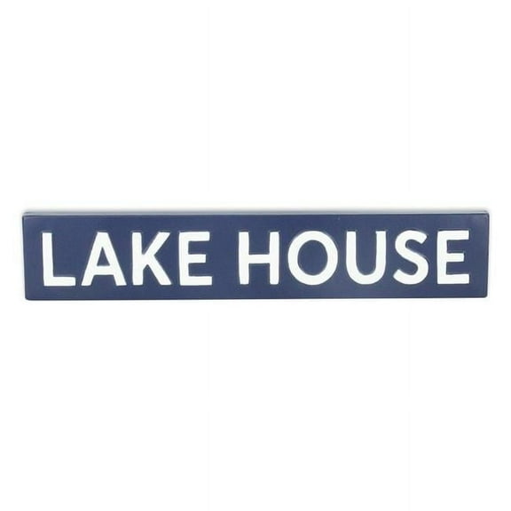 Cheungs 5792BL Roven Horizontal Lake House Sign, Navy Blue