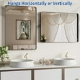 thumbnail image 3 of Apmir   Aluminum Alloy Framed Bathroom Vanity Wall Mirror in Tempered Glass 36" x 24" - Black, 3 of 5