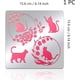 thumbnail image 4 of Plantillas de pintura de acero inoxidable con diseño de gato, 6 x 6 pulgadas, corona de rosas, campanillas, plantillas de arte reutilizables para pirograbado, álbum de fotos y álbum de recortes, 4 of 4