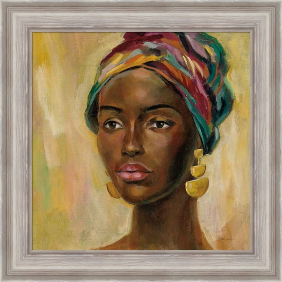 Great Art Now African Face II by Silvia Vassileva, Framed Wall Art, 20W x 20H