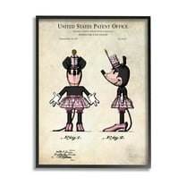 Stupell Industries Mouse Character Figure Diagram Graphic Art Black Framed Art Print Wall Art, Design by Karl Hronek