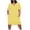 Yellow, variant on Qiopertar Plus Size Casual Dress for Women V-Neck Short Sleeve Knee Length Sundresses with Pockets Solid Color Loose Fit Summer Vacation, Light Blue L