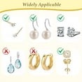 thumbnail image 3 of 16Pcs Gold Earring Backs for Studs, Comfortable Silicone Earring Backs for Droopy Ears, Locking Secure Hypoallergenic Earring Backs Replacements for Men and Women, 3 of 8