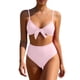 thumbnail image 2 of Trajes de baño para mujer, conjunto de traje de baño con cordones, estilo dividido, color sólido, informal, a la moda, para mujer, trajes de baño para mujer, traje de baño para mujer, trajes de baño d, 2 of 5