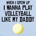thumbnail image 2 of CafePress - Volleyball Like My Daddy Body Suit - Baby Light Bodysuit, Size Newborn - 24 Months, 2 of 4