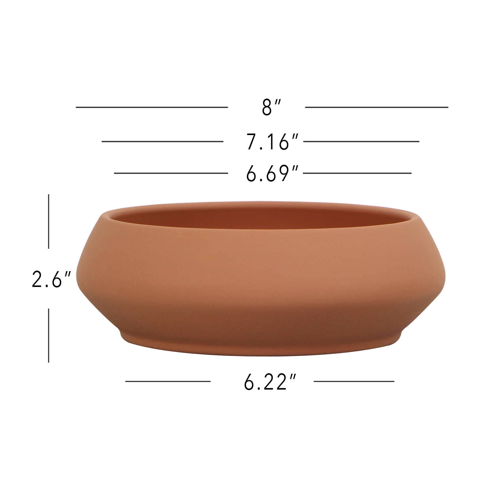 Mainstays Rowan 8" Round Medium Terracotta Clay Plant Saucer